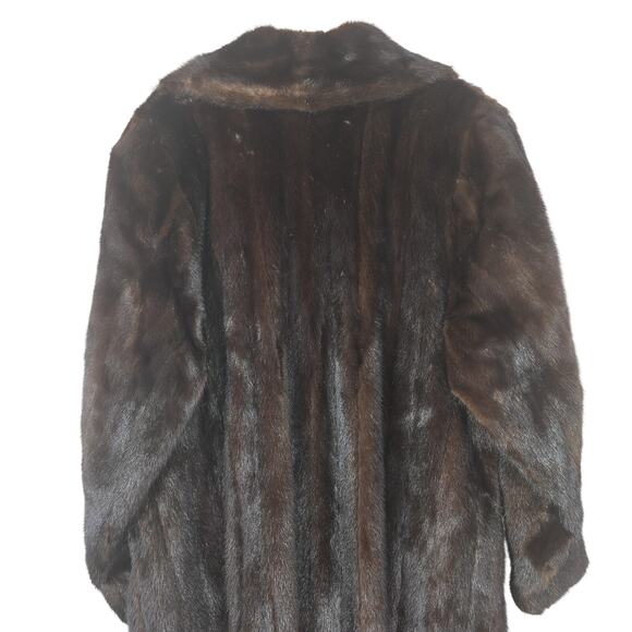VTG Blackglama Mink Fur Coat Womens Large Brown Full Length Maple Furriers Mob - Picture 7 of 16